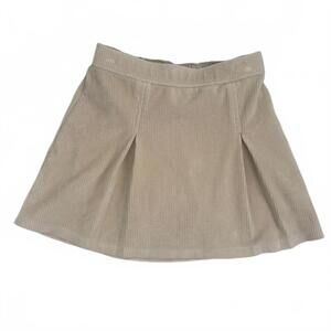 Abercrombie | Girls Beige Corduroy Mini Skirt Pleated Size 11/12